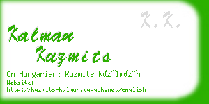 kalman kuzmits business card